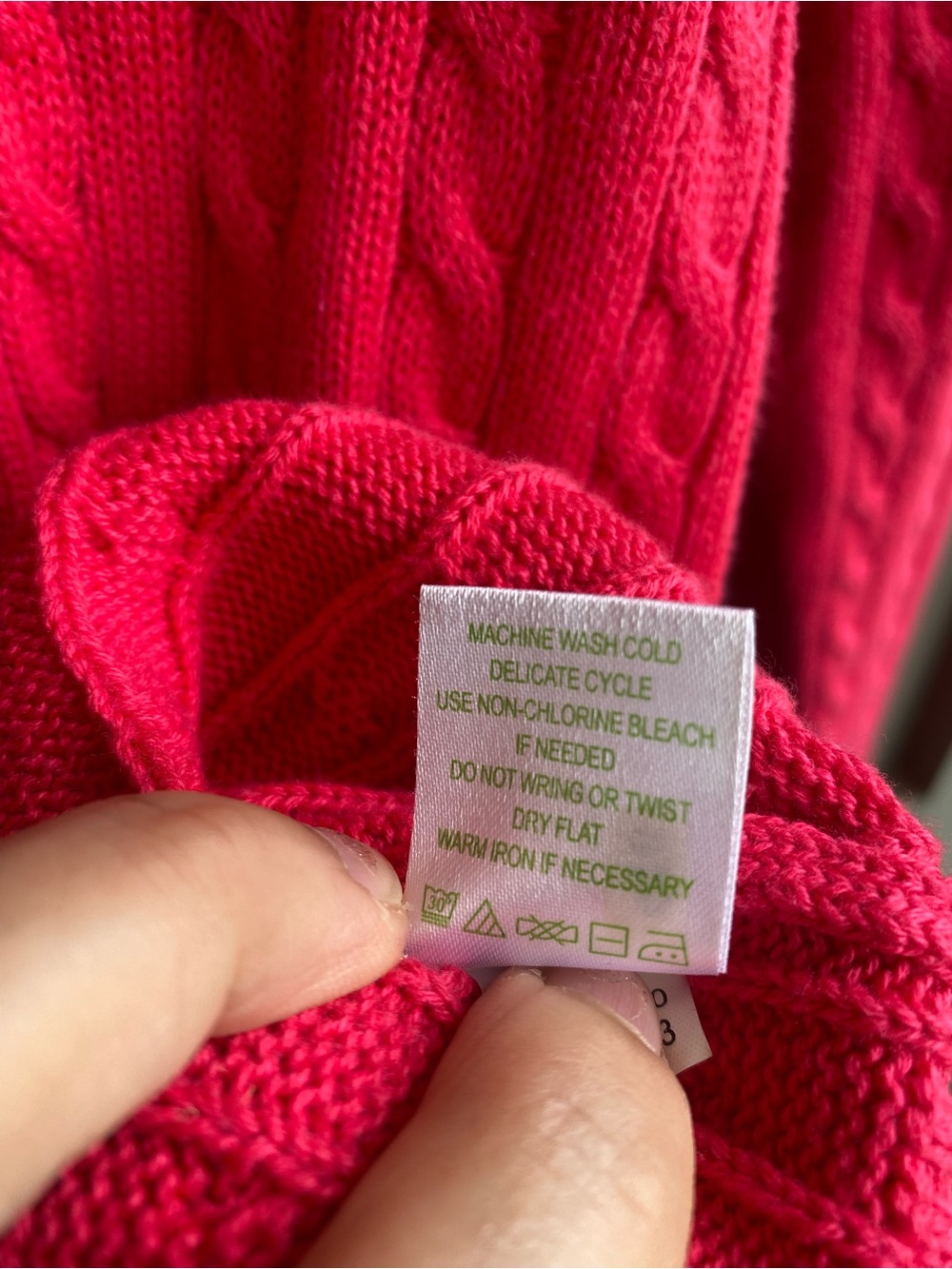 Lilly Pulitzer Women’s Cable Knit Crewneck Sweater - Pink Size L - Picture 11 of 12